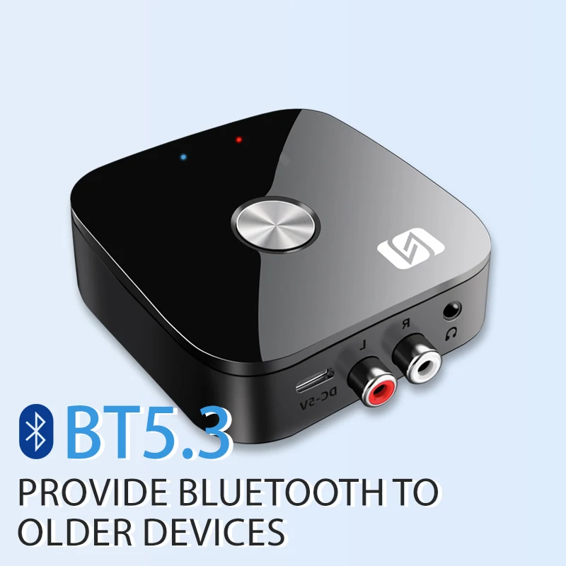 リモコン付きワイヤレスオーディオレシーバー,Bluetoothアダプター,Bluetooth 5.3 NFC