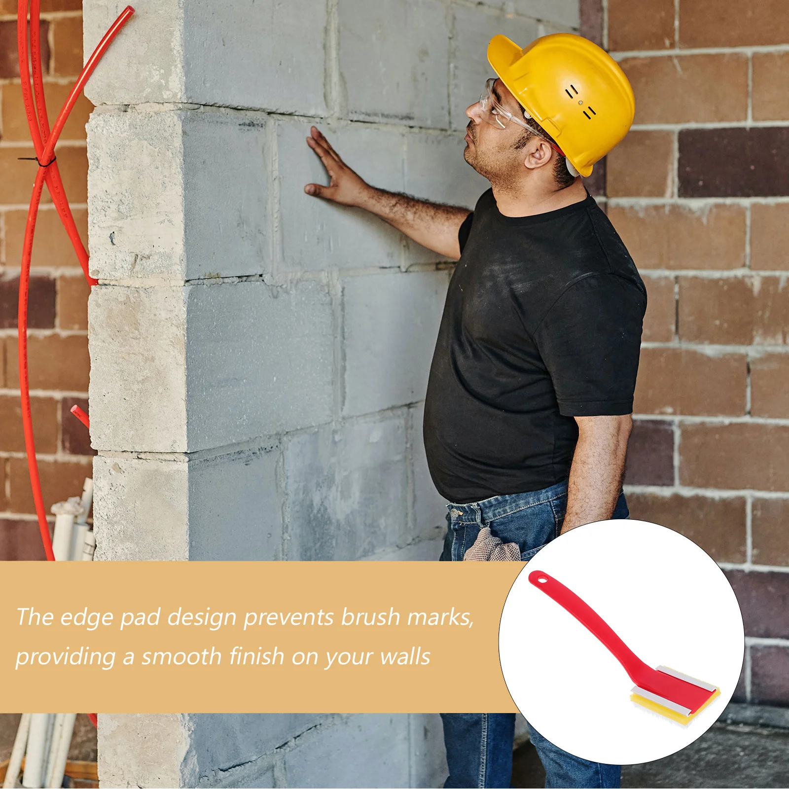 3 pçs ferramenta de pintura de borda com alça de plástico precisão canto pintura edger para rodapé de parede guarnição diy projetos de decoração para casa