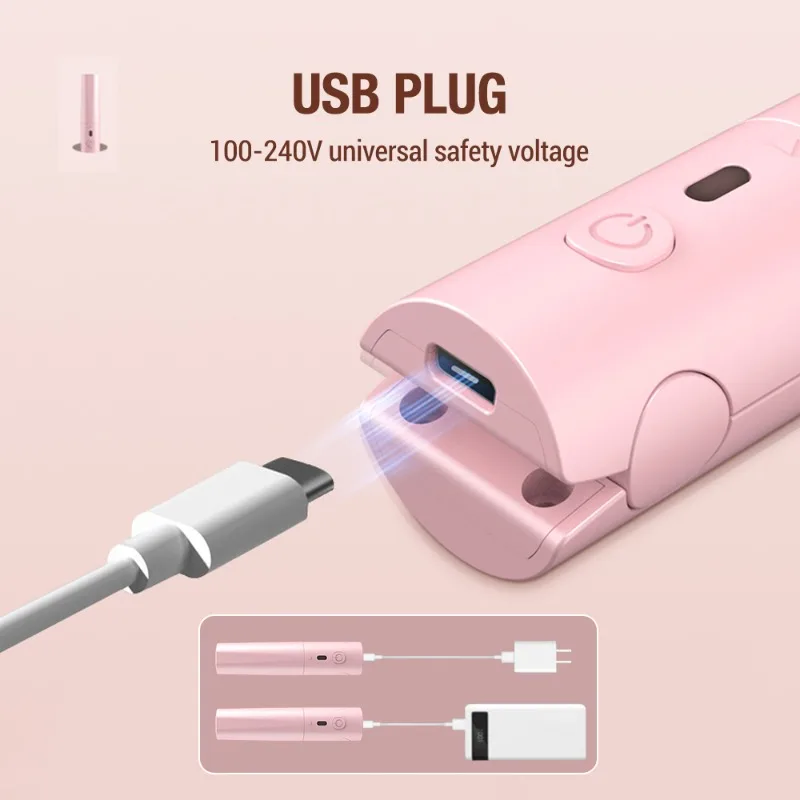Portable Hair Straightener Mini Curling Iron Women Ceramic Straightening Styling Tools Curling and Straightened Dual-use Splint view 3