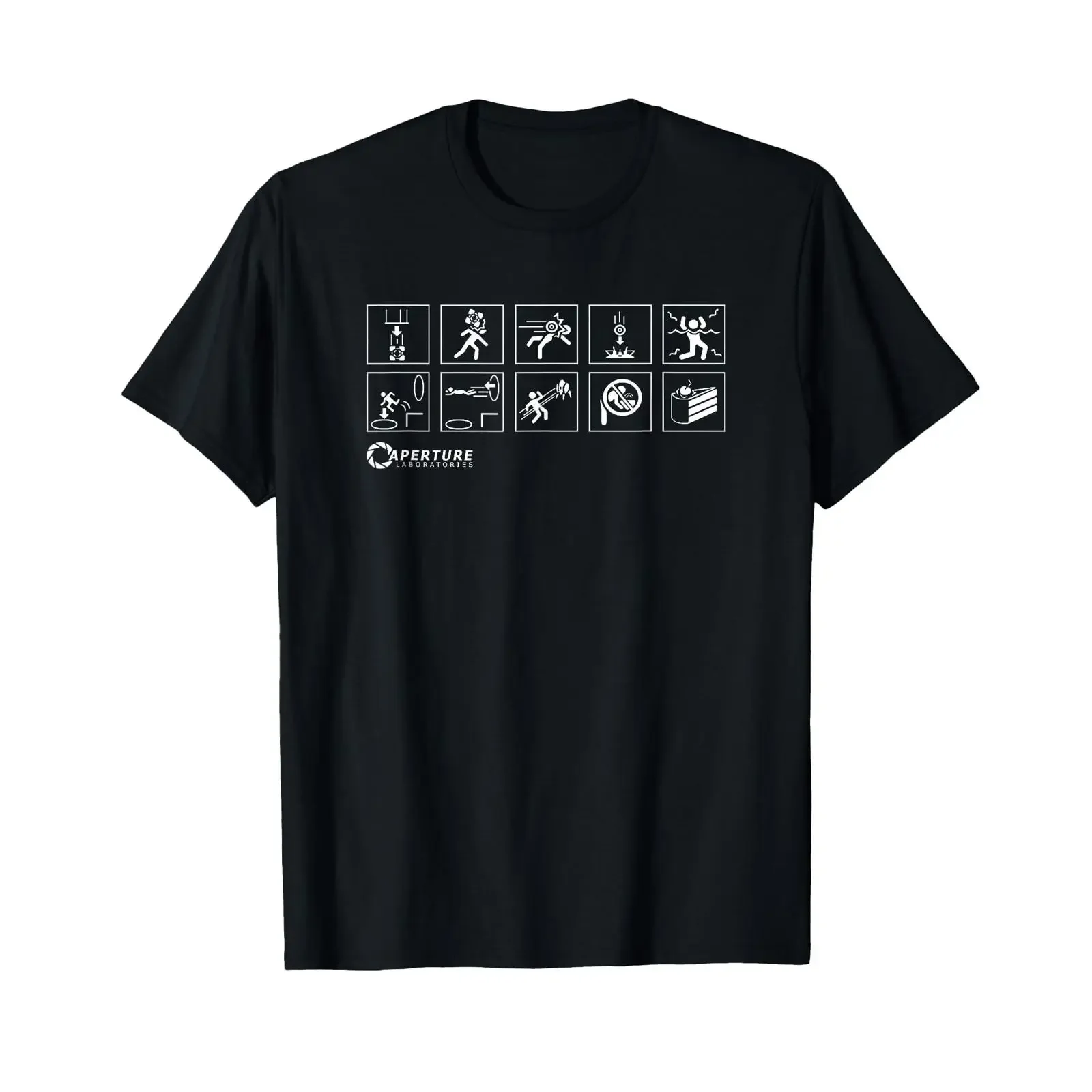 Aperture Labs Jump Into The Portal for Science Funny T Shirt vintage Washed Slightly Stretched graphic Top For Everyday Wear