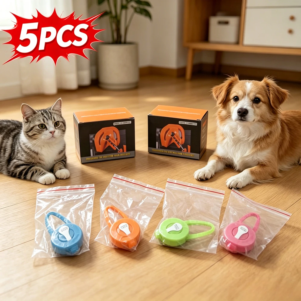 

5Pcs Silicone LED Glow Pet Pendant Luminous Dog Cat Tag Anti-lost Night Walking Flash Ornament for Outdoor Pet Collar Decor