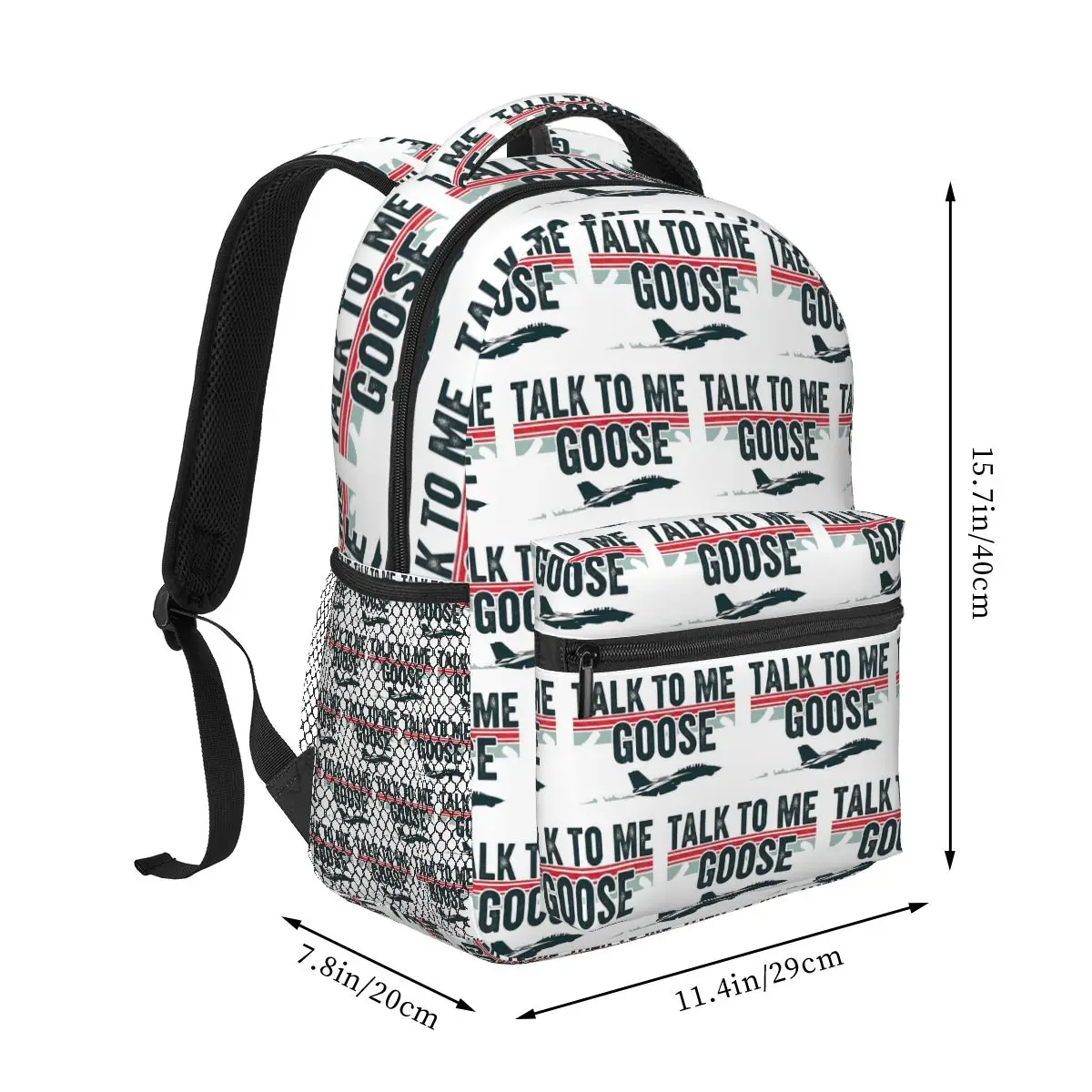 Talk To Me Goose Top Gun Tribute Design Backpacks Boys Girls Bookbag Students School Bags Cartoon Travel Rucksack Shoulder Bag
