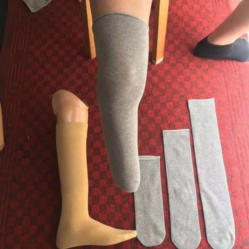 

Thick Pure Cotton Residual Limb Socks Disabled Calf Amputation Prosthetic Below Knee Amputees knit Rite Leg Sleeve Cover