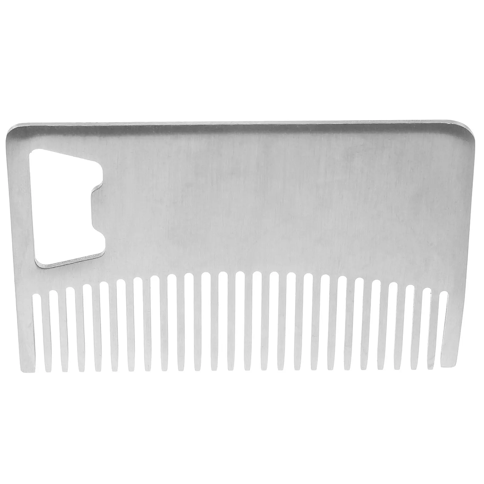 Portable Credit Card Size Stainless Steel Beard Comb Anti-Static Men Hair Styling Travel Barber Comb Barber Combs