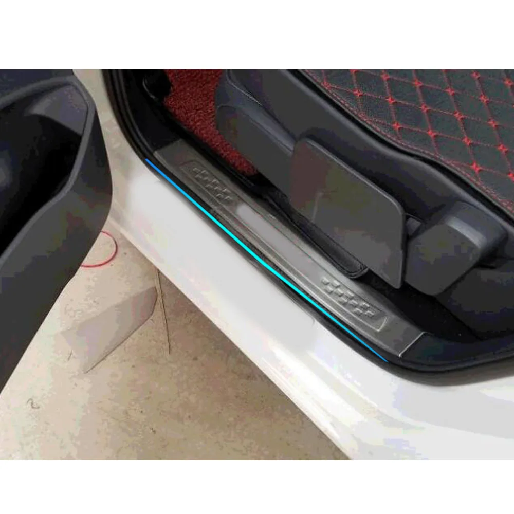 For VW Volkswagen Touran L 2016 2017 2018 2019 2020 Styling Cover Pedal Door Sill Scuff Plate Cover Inner Built Threshold 4pcs