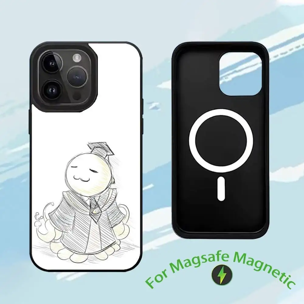 حافظة هاتف أنيمي A- اغتيال الفصول الدراسية-m لهاتف آيفون 17,16,15,14,13,12,11,Plus,Pro,Max لغطاء الشحن اللاسلكي Magsafe