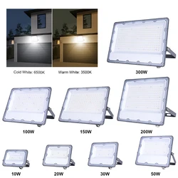 LED Flood Light AC 220V 100W 200W 300W 10W 20W 30W 50W 100W IP66 Waterproof LED Spotlight Garden Street Gate Wall Floodlights