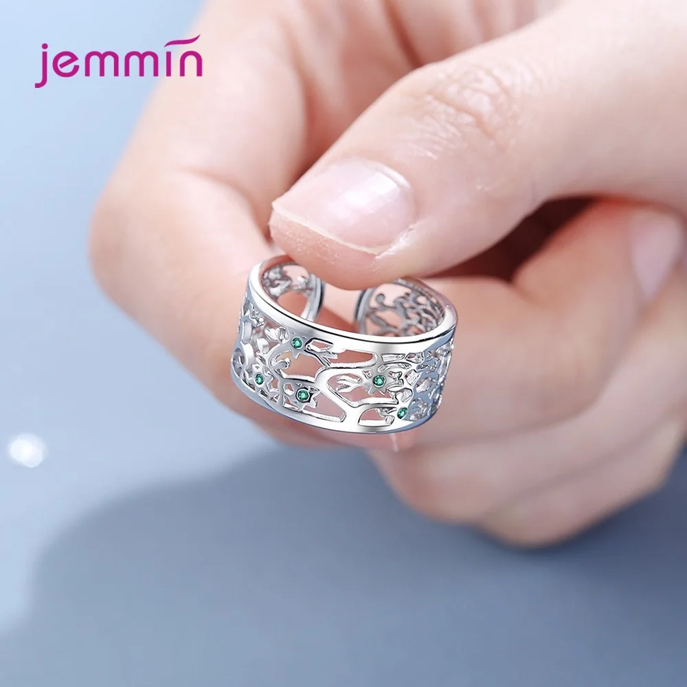 

925 Sterling Silver Luxury Hollow Band Wedding Engagement Rings For Women Girls CZ Cubic Zirconia Fashion Jewelry Wholesale