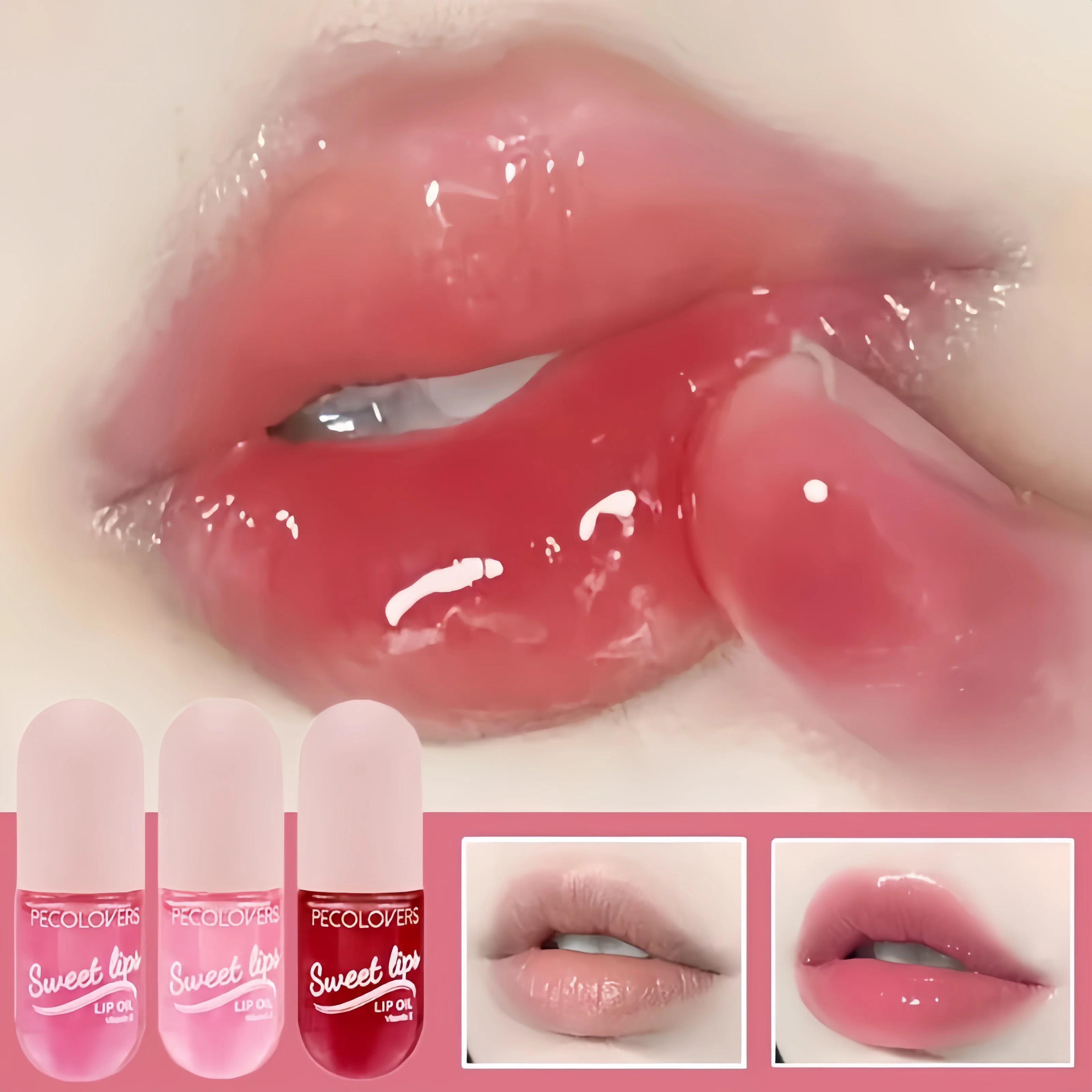 1PC Mini Capsule Color Change Lip Gloss Lip Oil Moisturizing Transparent Glossy Nutritious Liquid Lipstick Cosmetic