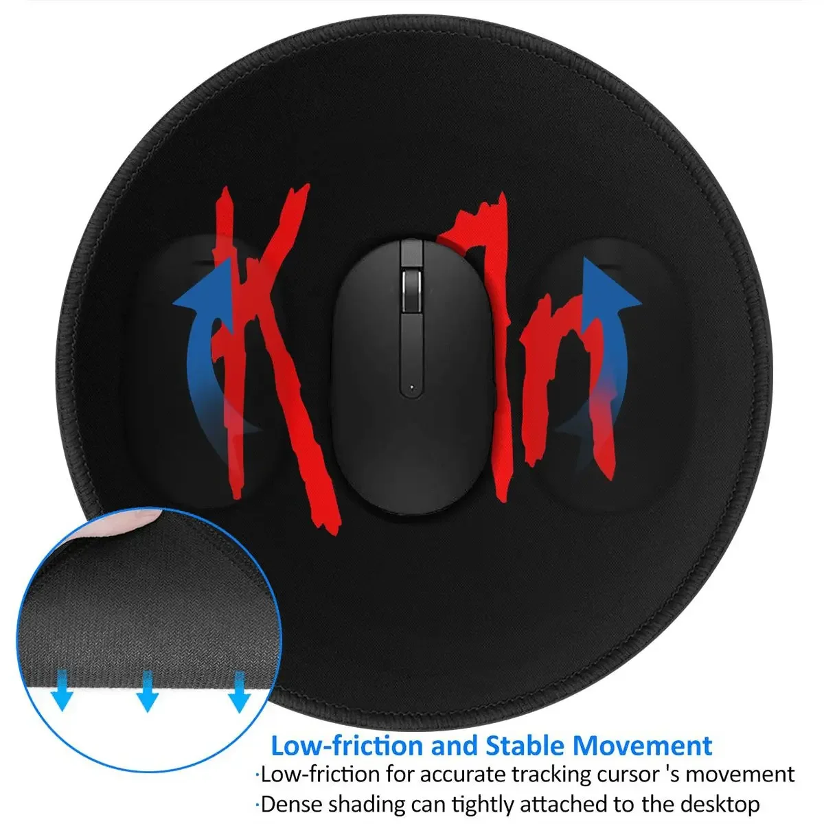 Music Rock Korn Band Round Mouse Pad Computer Keyboard Mouse Mat Gaming PC Desk Mat Office Table Mats