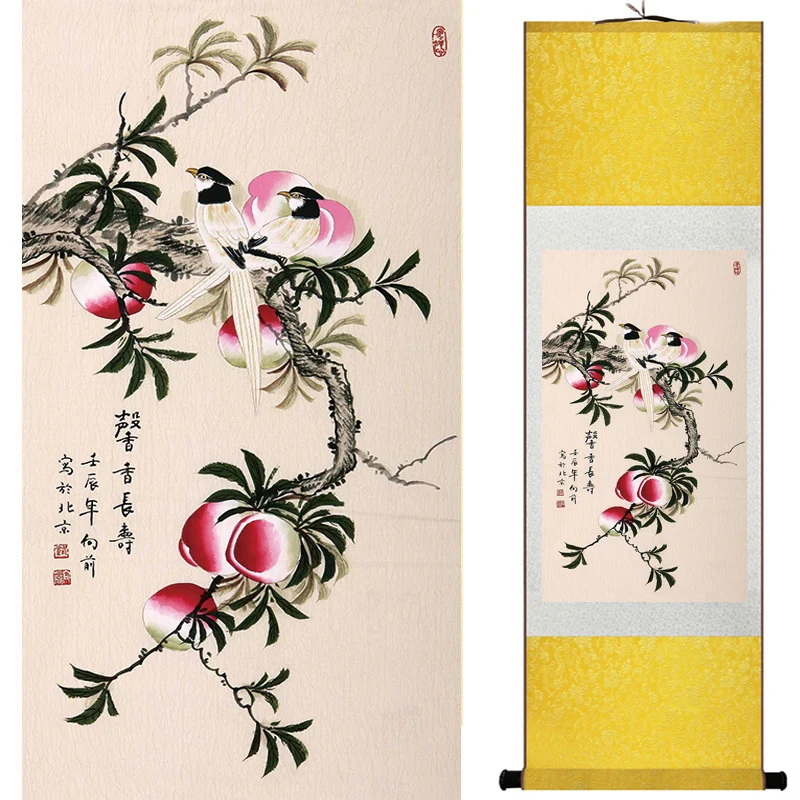 Home Office Decoration Chinese scroll painting birds  painting Chinese ink painting