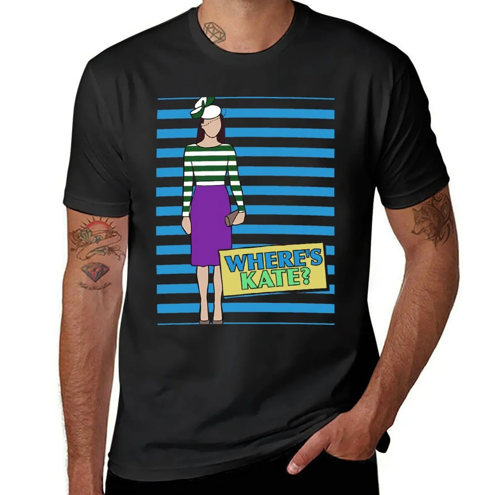 

Wheres Kate Middleton Kate Middleton Is Missing Wheres Waldo T-Shirt Aesthetic clothing quick-drying Men's t-shirt