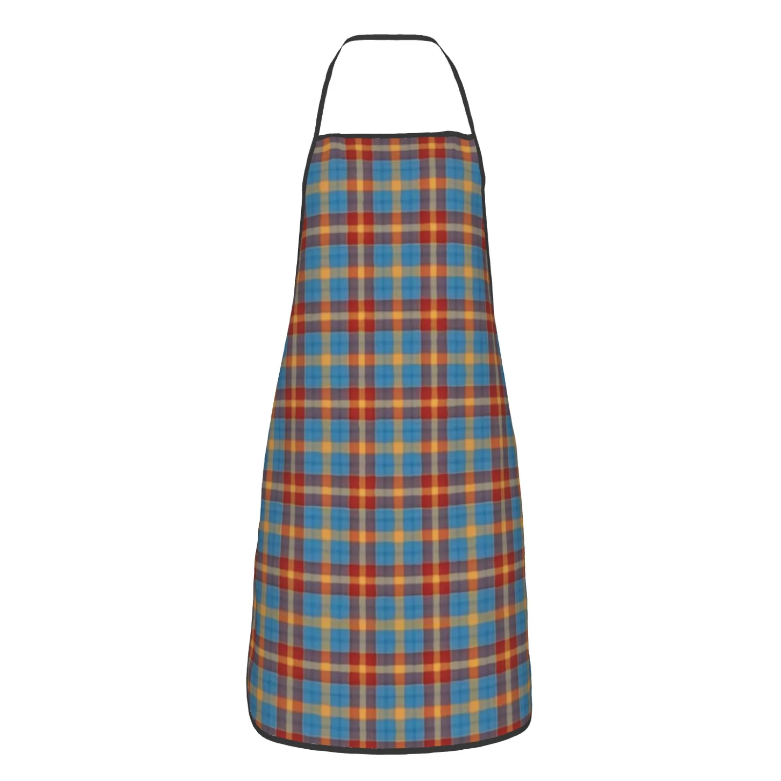 Pink Check Polyester locking hem Apron Home Cooking Baking Kitchen Colorful Plaid Apron Fashion Fashions Pinstripe Check Plaid