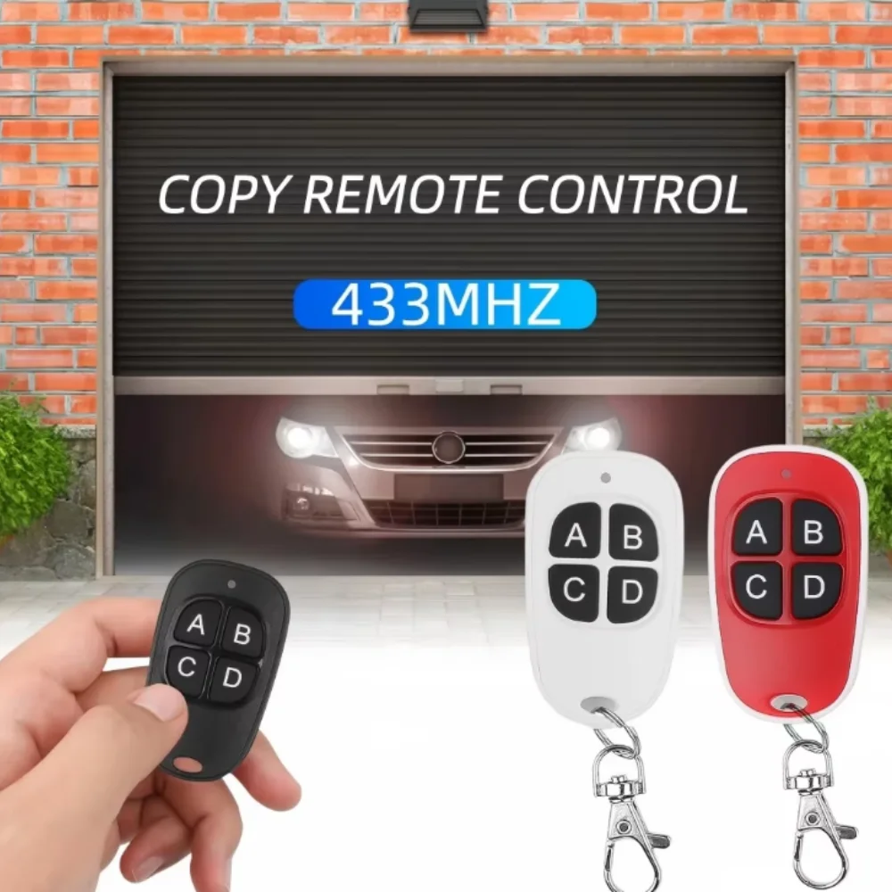 Kebidu 10PCS 433MHz RF Remote Control Copy Code 4Keys Wireless Transmitter Duplicator for Electric Garage Gate Door Opener Clone