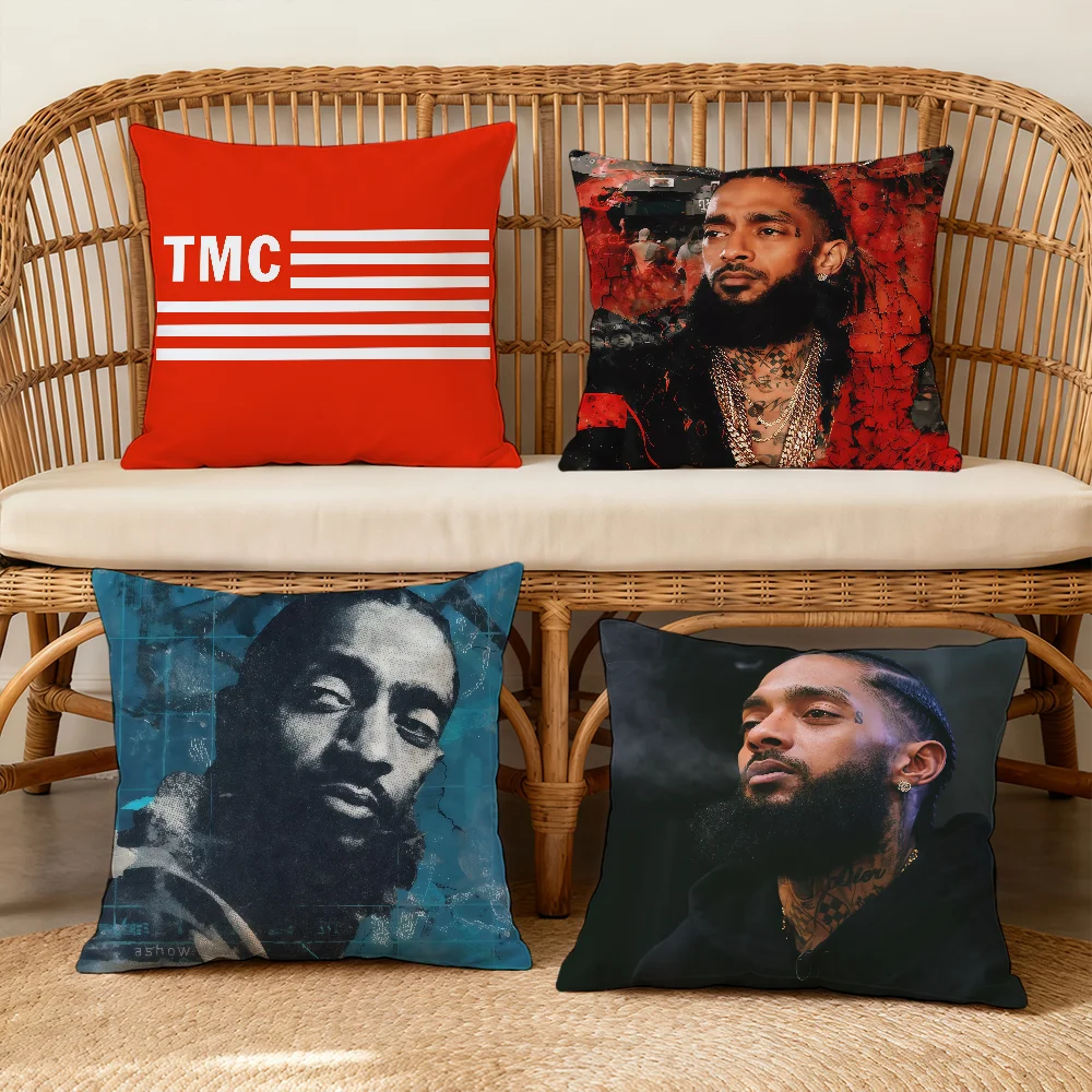SINGER N-NipseyS H-HussleS Cushion Cover Square Decorative Throw Pillow Case Sofa Bed Living Room Anniversary Gifts