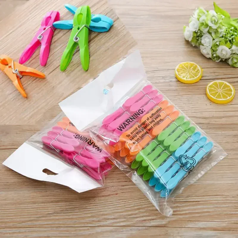 24/48 stuks Kleurrijke Plastic Wasknijpers, Zware Wasserij Kleding Pins Clips Met Veren, Luchtdrogende Kleding Pin Set