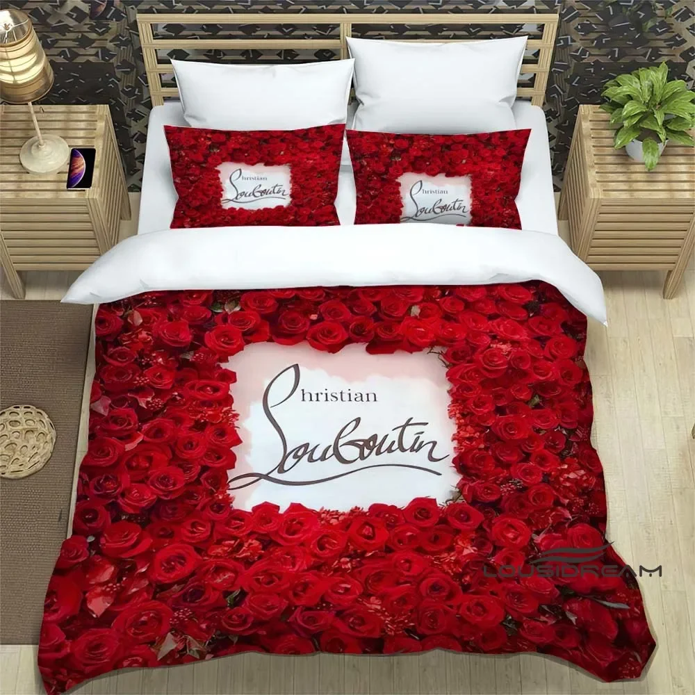 Fashion Christian-louboutin Bedding Set 3D Printing Home Decoration Boy Girl King Size Bedding Set Quilt Cover Pillowcas