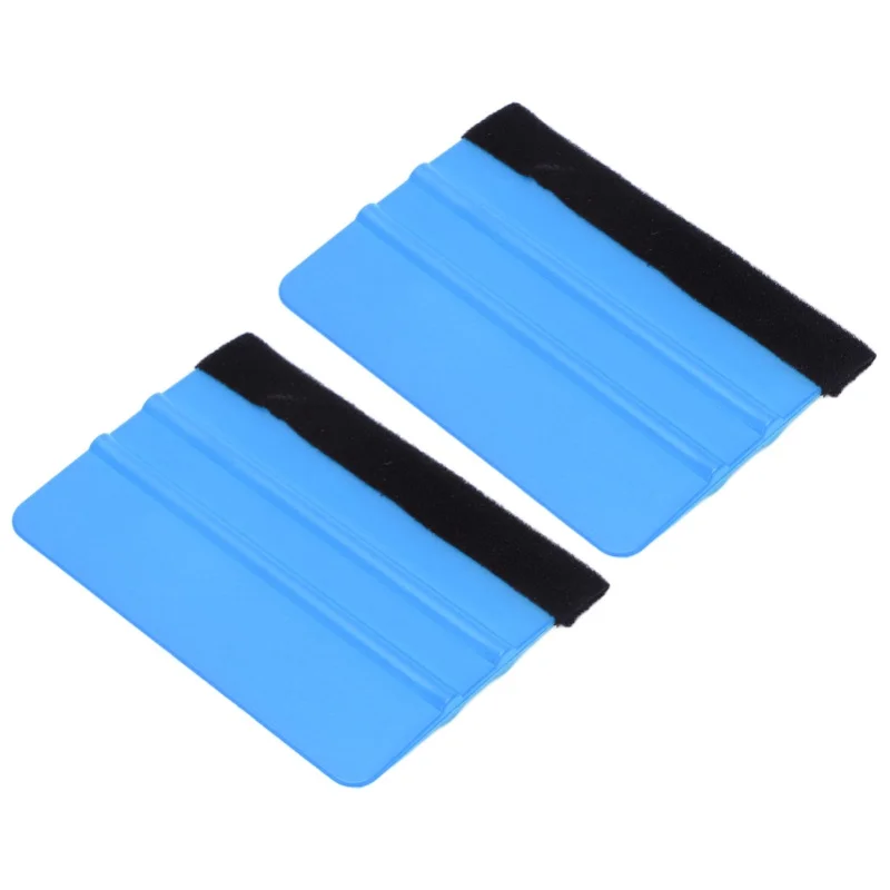 10Pcs Car Vinyl Scraper Scratch Resistant Professional Vinyl Felt Squeegee For Vinyl Film Packaging Electronic Repair Blue
