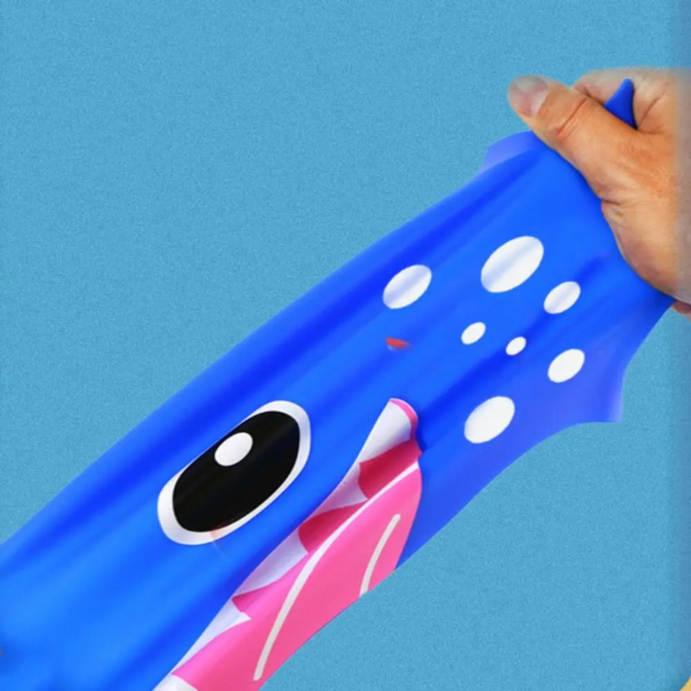 touca-de-natacao-infantil-de-silicone-com-estampa-de-tubarao-e-desenho-animado-leve-com-protecao-para-cabelos-longos-e-orelhas