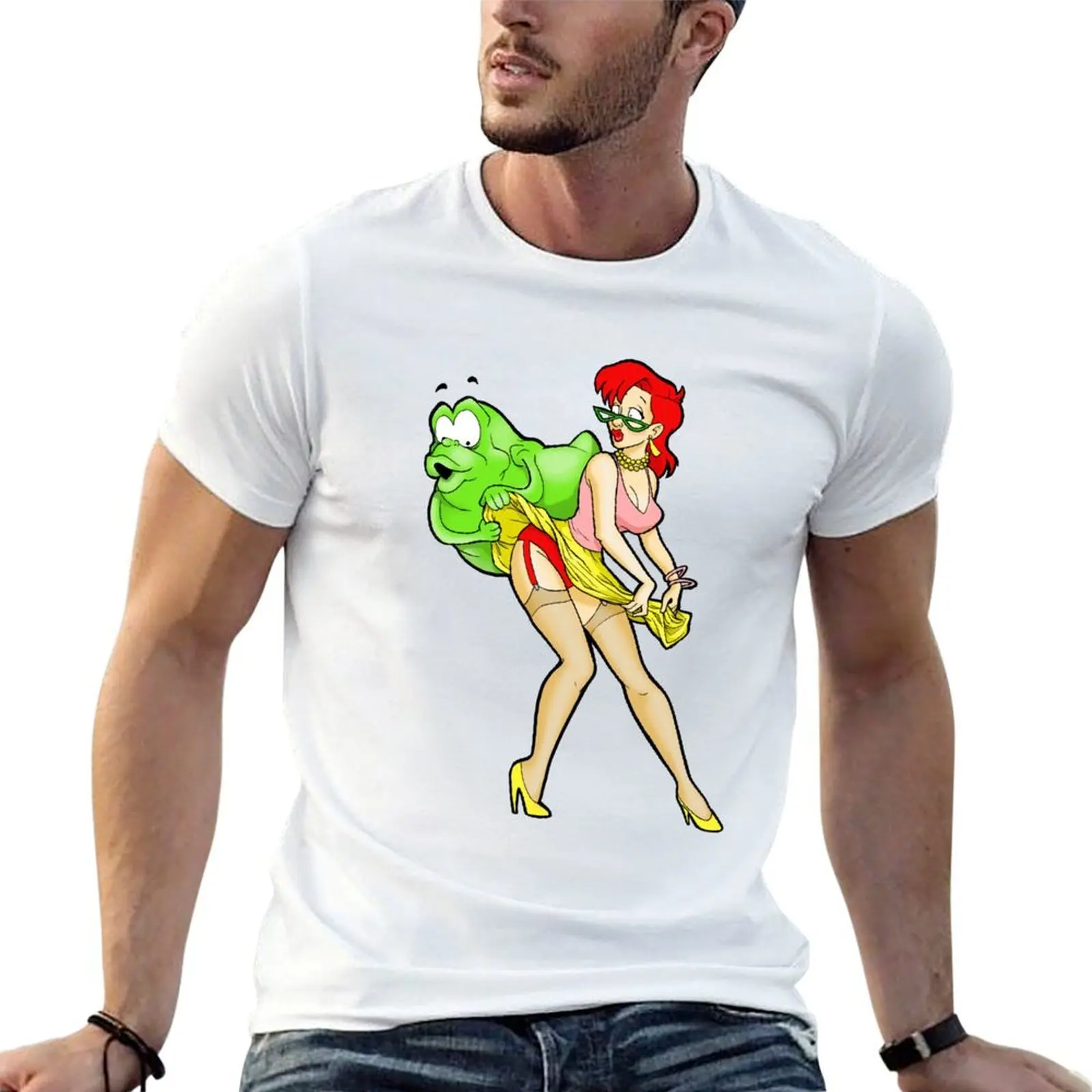 

Janine & Slimer T-Shirt t shirt man cotton funny t shirts dark humor T-Shirt