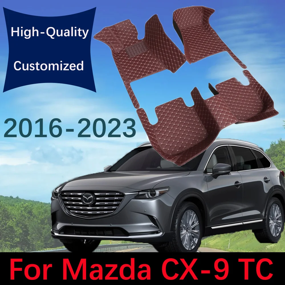 

Custom Leather Car Floor Mats For Mazda CX-9 TC 2016 2017 2018 2019 2020 2021 2022 2023 Automobile Carpet Rugs Foot Pads