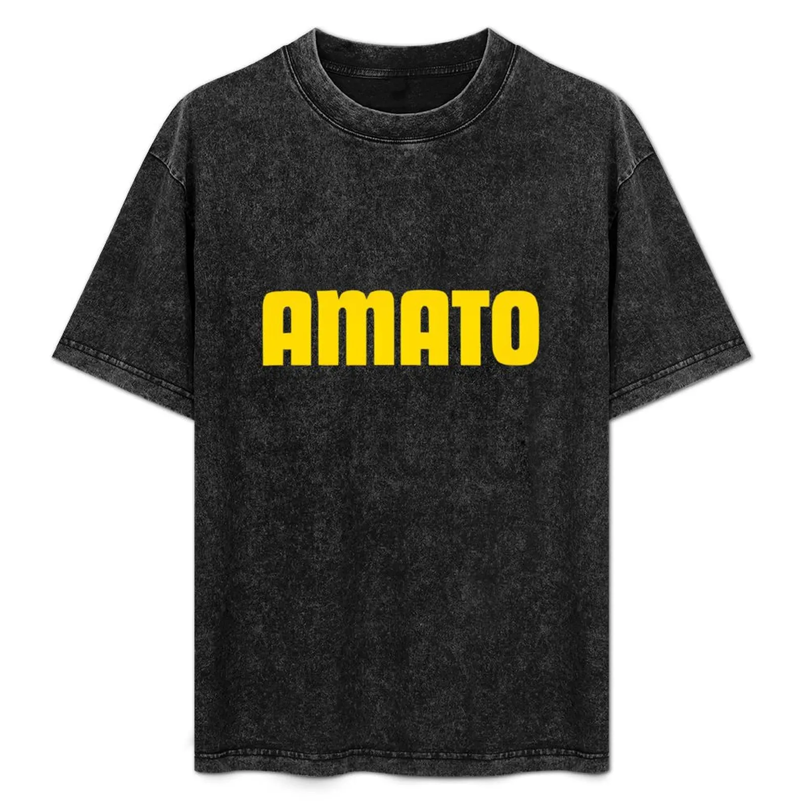 Camiseta Amato com estampa artística colorida, tamanho grande, estilo streetwear