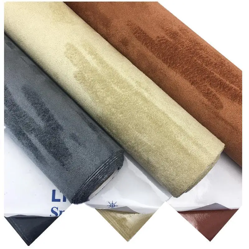 Suede Leather PU Self Adhesive Synthetic Leather Patch Handicraft DIY for Dance Shoes Vehicle Door Panel Roof AB-pillar Car Seat