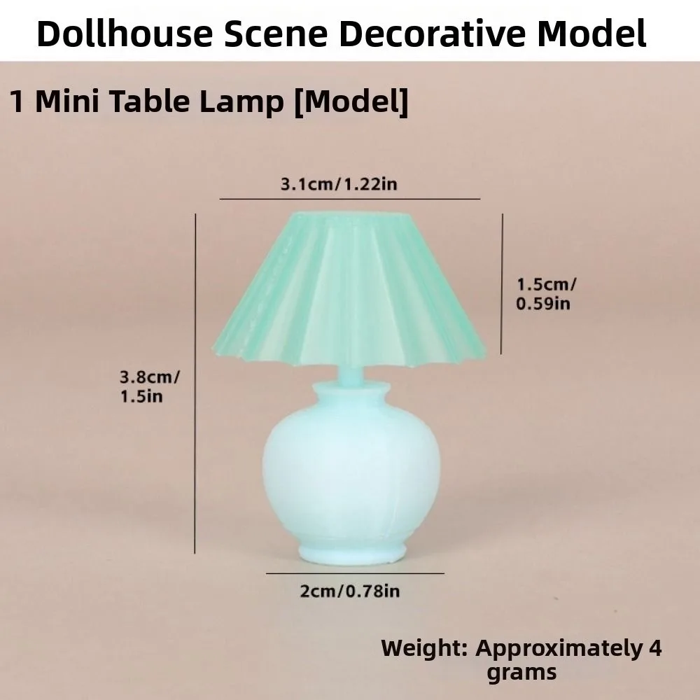 1:12 Dollhouse Miniature Desk Lamp Simulated Pattern Multistyles Bedroom Lamp Pretend Play Toys Dollhouse Furniture Decoration