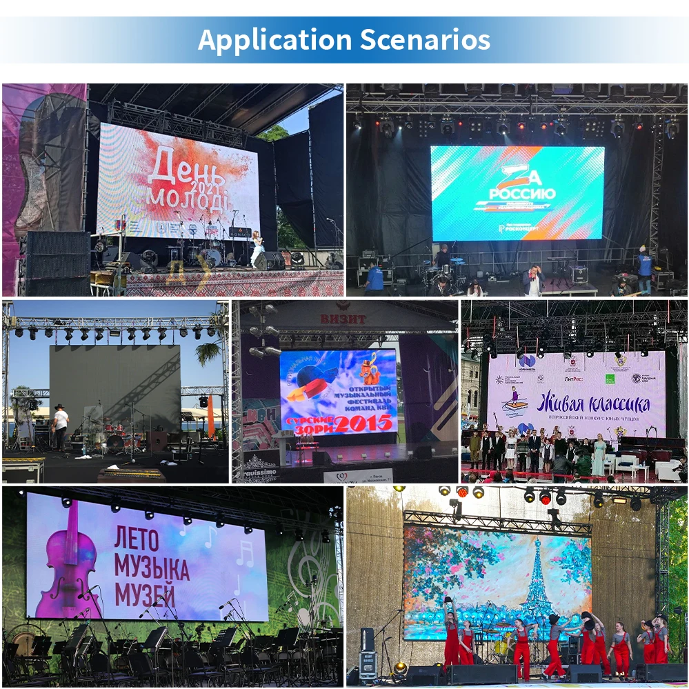 Rental Display HD Video Super Clear Outdoor P3.9 LED Screen with Die Casting Aluminum Cabinet Easy to Install