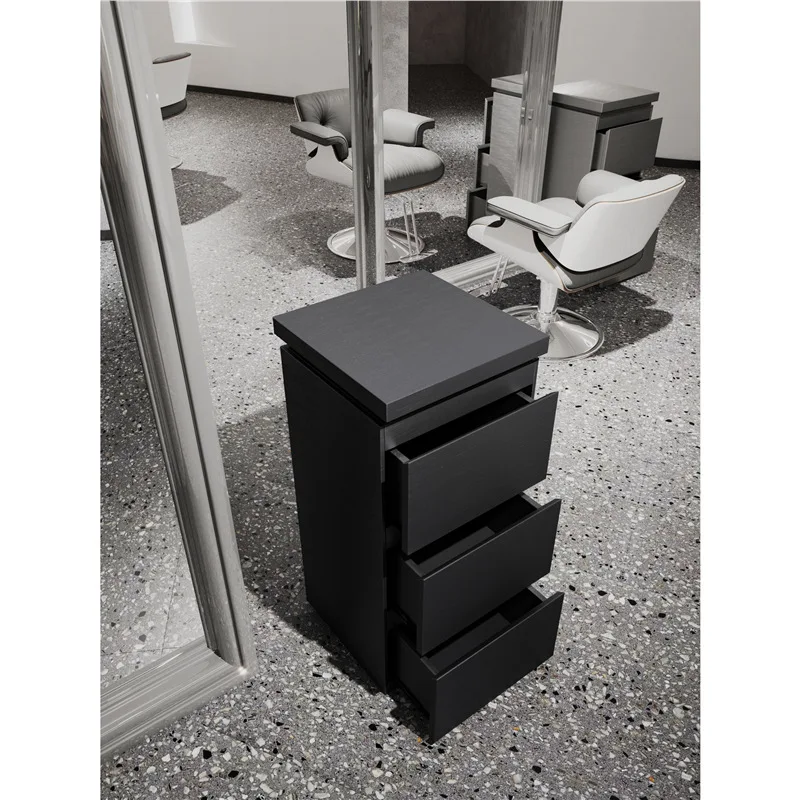 

Barber Shop Tool Counter Hair Salon Special Stainless Steel Hair Salon Double-sided Cabinet Storage Storage With Drawer Fan Rack