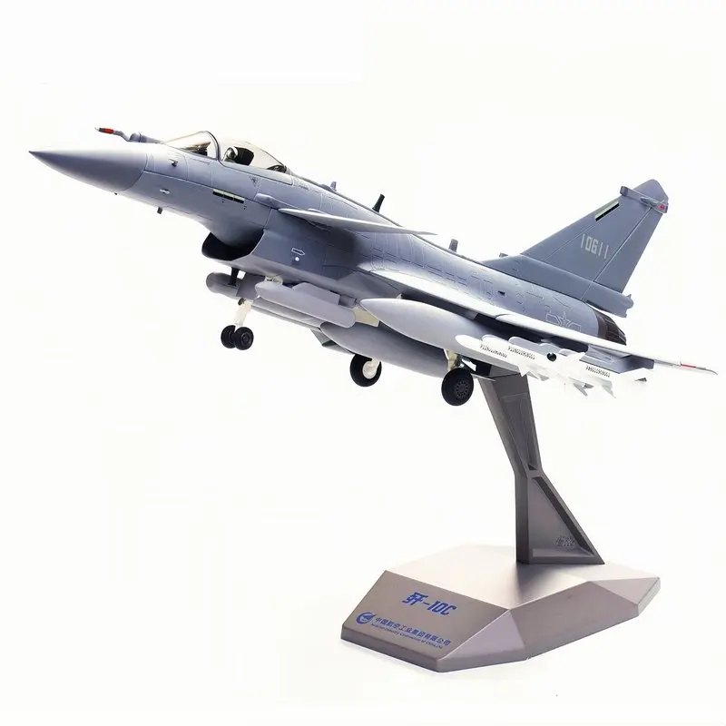 1: 48 J-10c Raptors Fighter Jet Simulation Alloy Aircraft Model Home Decoration Collection Gift Children'S Birthday Gift