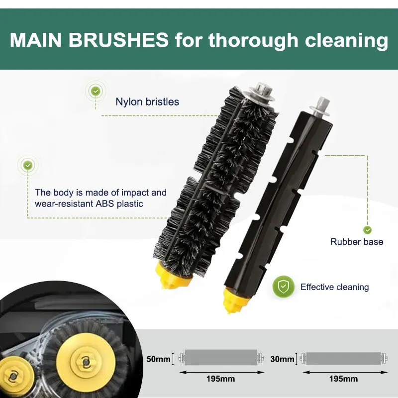 For iRobot Roomba 700 Series 760 772 775 776 780 782 785 786 790 Robot Vacuum Cleaner Parts Accessories Main Brushes HEPA Filter