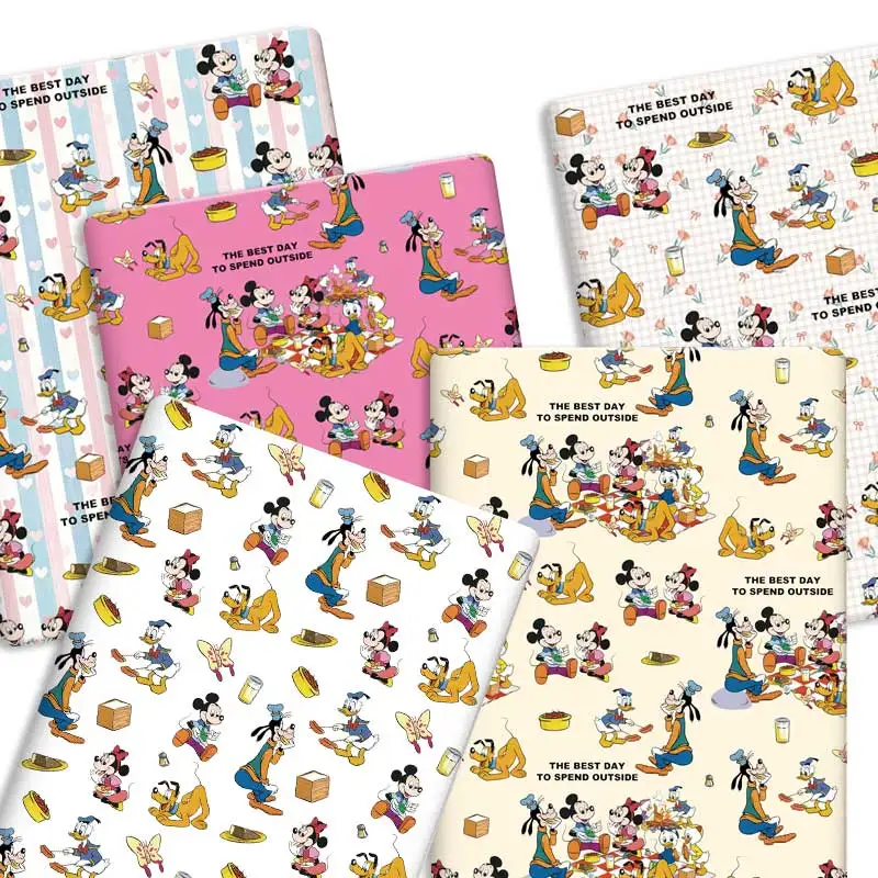

Disney fabric 140x50CM Cartoon cotton fabric Patchwork Tissue Kid Home Textile Sewing Doll Dress Curtain Polyester cotton Fabric