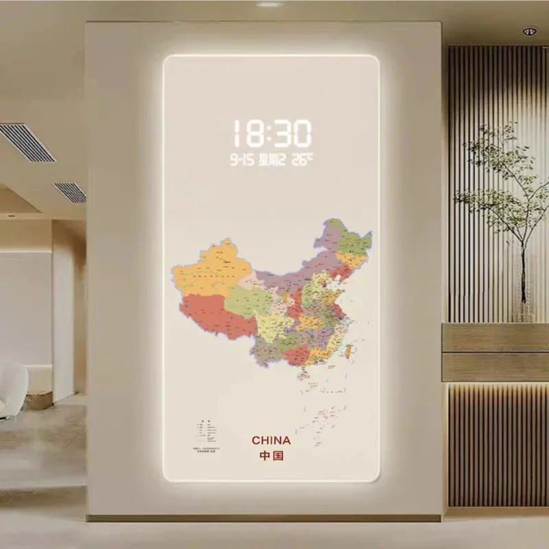 Date Thermometer Wall Clock Office Aesthetic Luxury Living Room Digital Clock Modern Bedroom Wandklok Home Decor