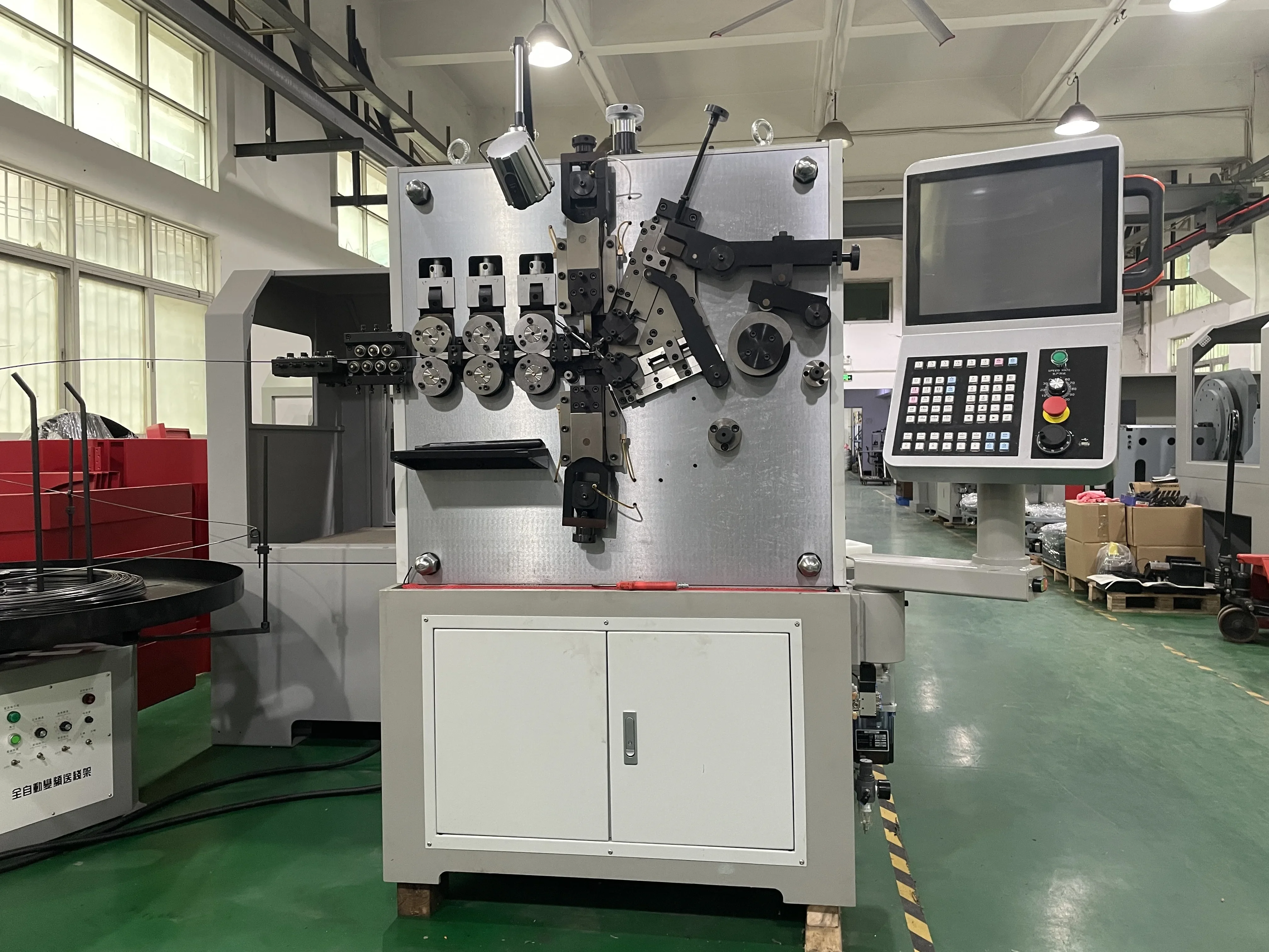 US-540 High Speed CNC Automatic Conical Compression Spring Making Machine