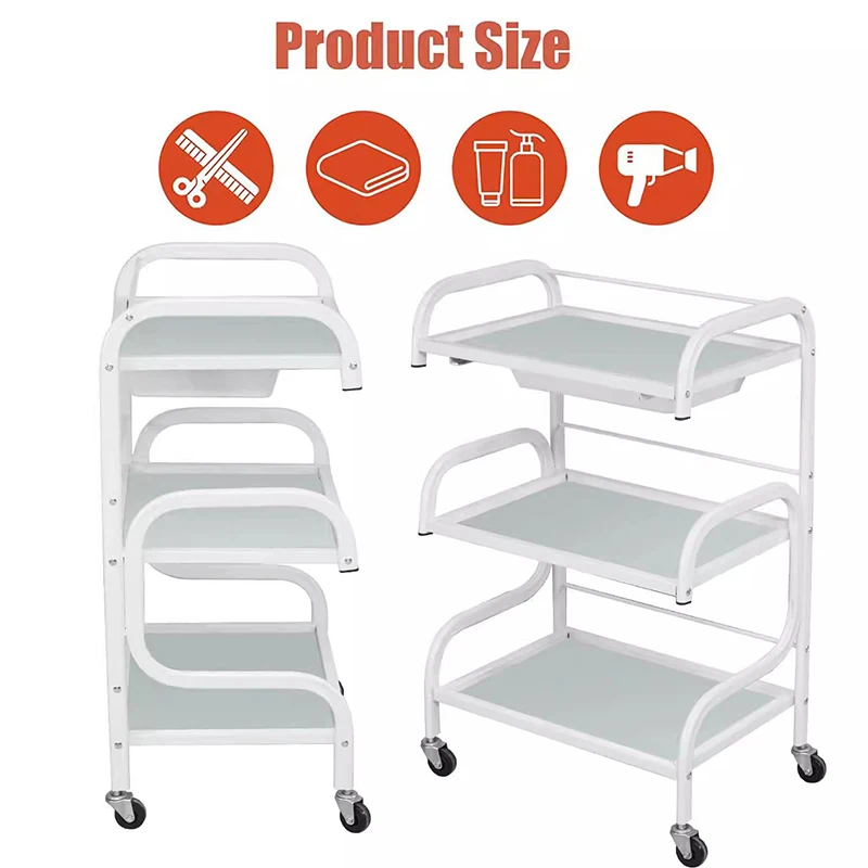 Beauty Salon Hairdresser Hairdressing Trolleys Trolley Professional Furniture Hair Dressing Chariot de salon Salons Gold