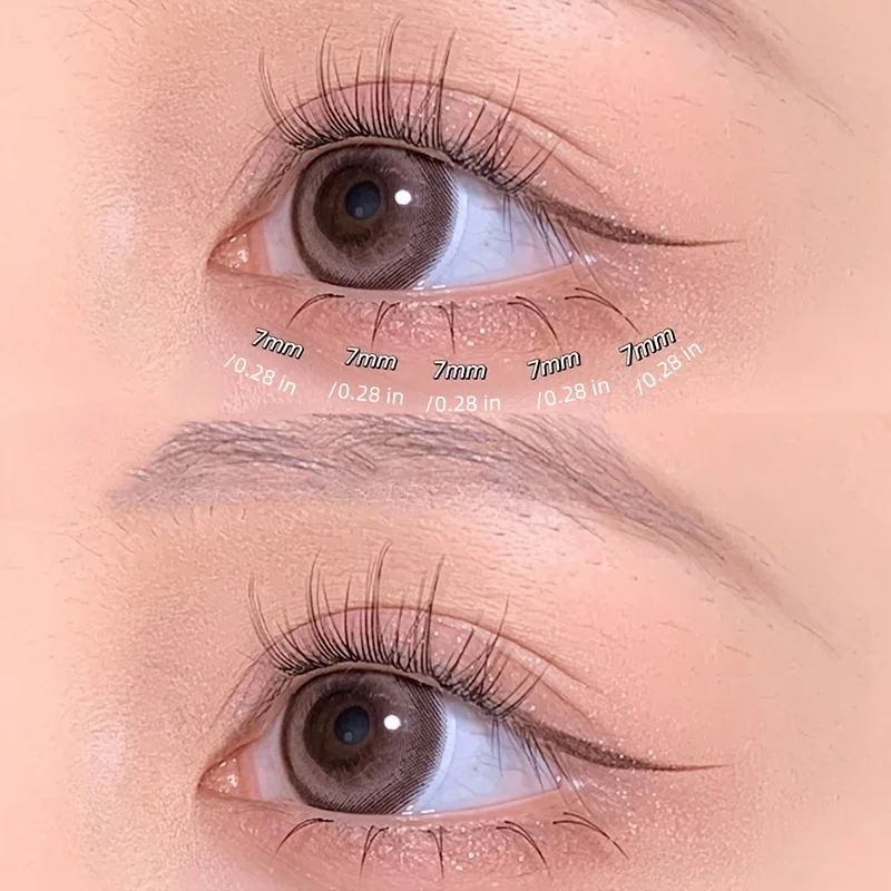 Natürlich aussehende, kleine, flammenförmige untere Wimpern – kleberfrei, einfache Anwendung, anfängerfreundlich, weich, bequem, wiederverwendbare künstliche Wimpern – Detail 4