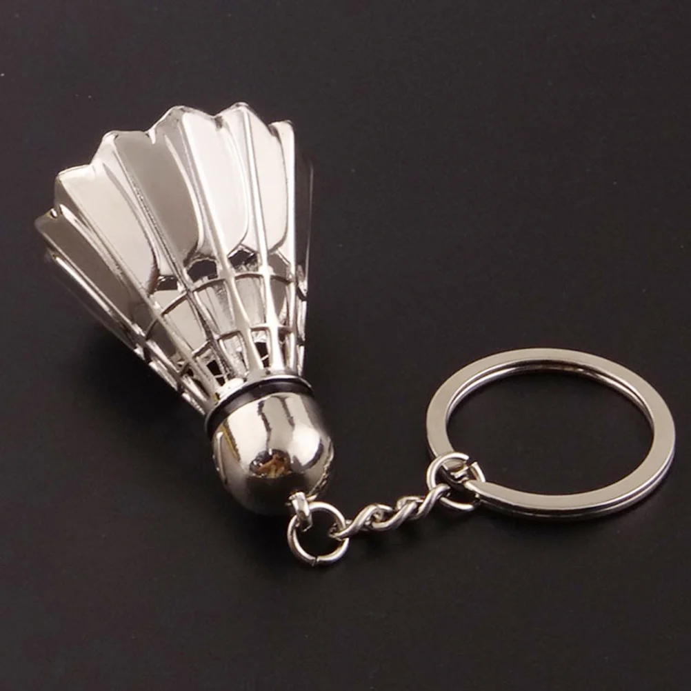 

Durable Keychain Badminton Pendant Keyfob Car Keyring Decoration Metal Creative Gift