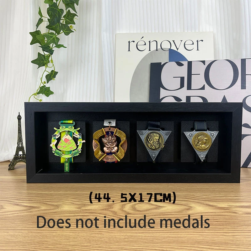 Medal Display Case for Runners, Shadow Box Frame, Maratona, Futebol, Ginástica, Distintivo Militar