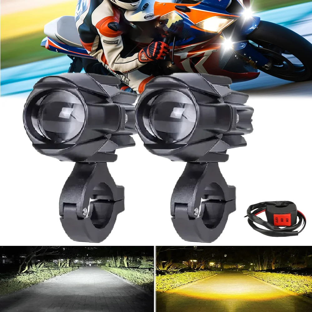 Дополнительный свет на мотоцикле Противотуманные фары Передний прожектор Super Lighthouse для BMW Honda Yamaha Suzuki 4x4 ATV Грузовик Велосипед Внедорожник