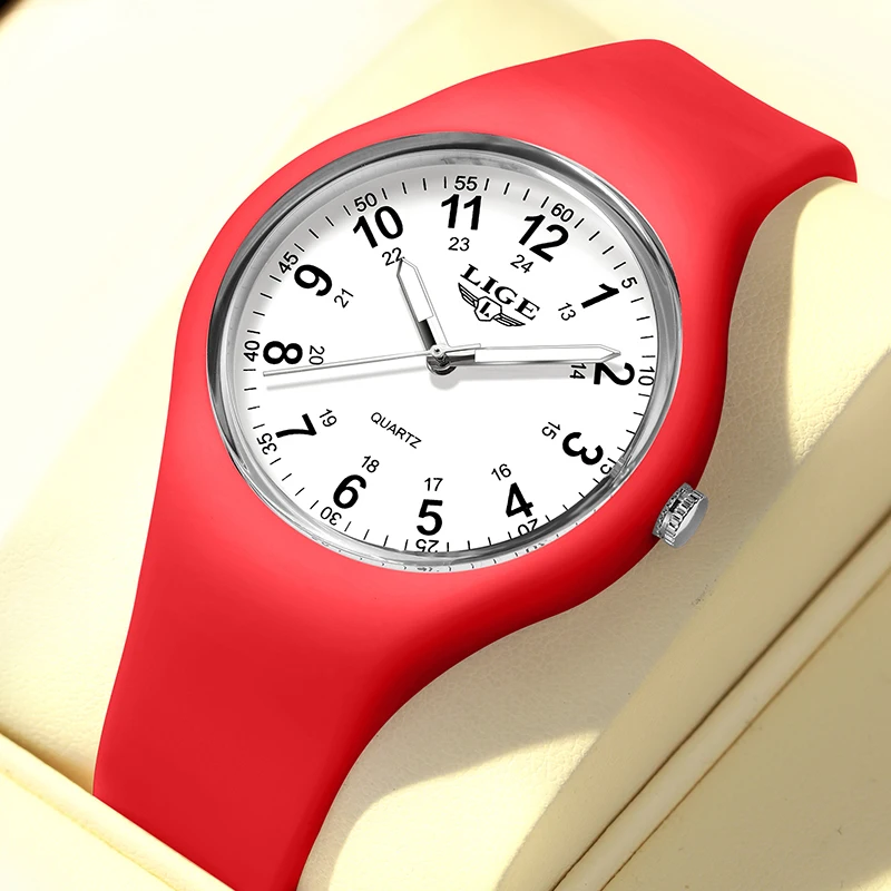 

Модные мужские и женские часы LIGE 2026: простые повседневные кварцевые наручные часы, водонепроницаемые, светящиеся, с силиконовым ремешком, подарок для женщин, Reloj