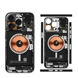 Tear Down Skin Adesivos Stikers for IPhone 15 14 13 Pro Max Plus Full Cover Circuit Camouflage 3M Wrap Change Color Sticker