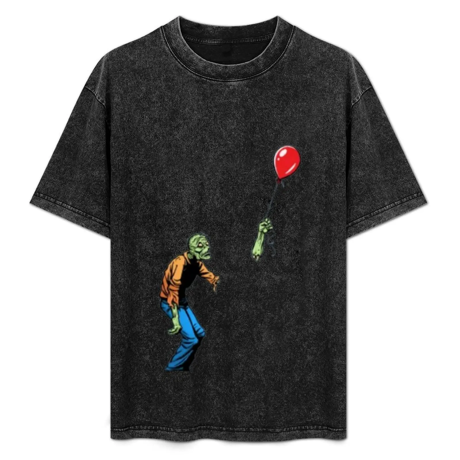 

Sad Zombie and Balloon T-Shirt Big and Tall Short Sleeve Tee