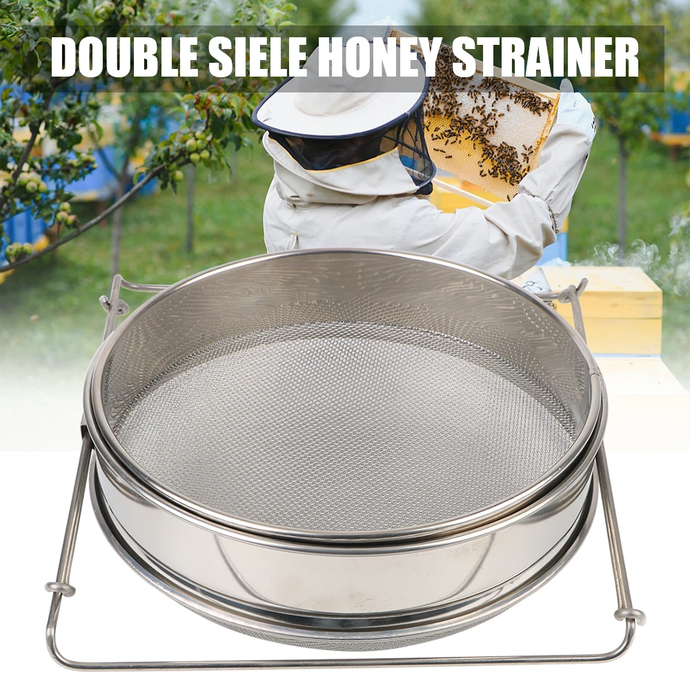 Garden Supplies Double sieve strainer For Beekeeping Special Tools Honey filter Stainless Steel Net Impurity Filter Beekeeping