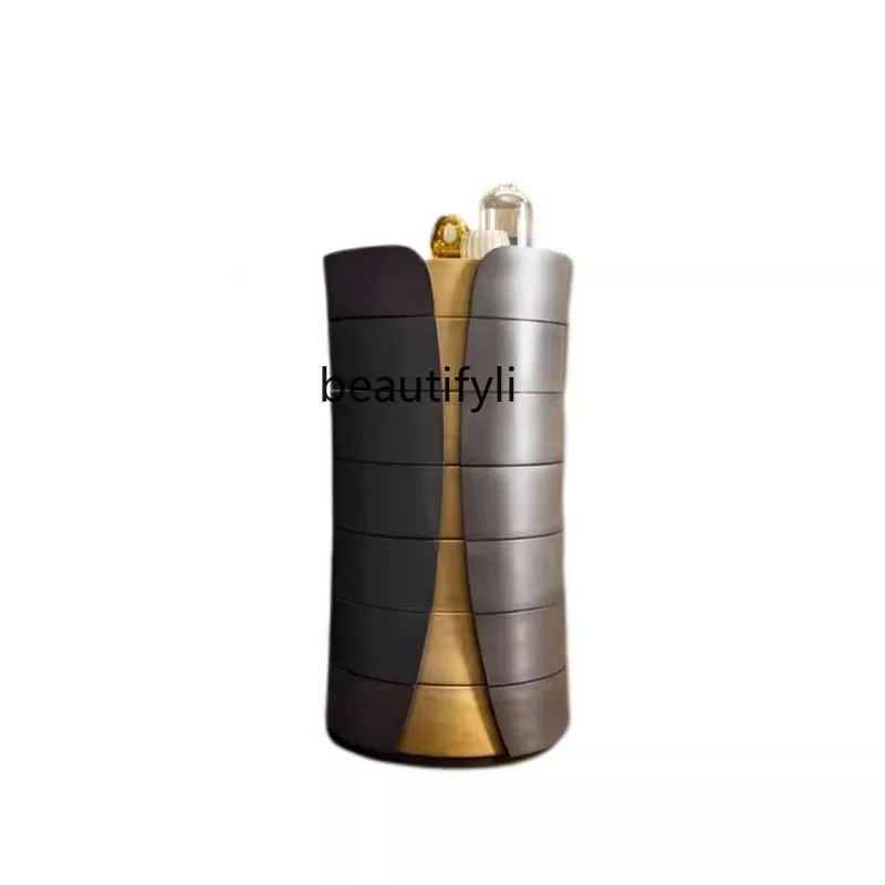 

Bucket cabinet, living room against the wall storage cabinet, modern light luxury high-end household solid wood locker