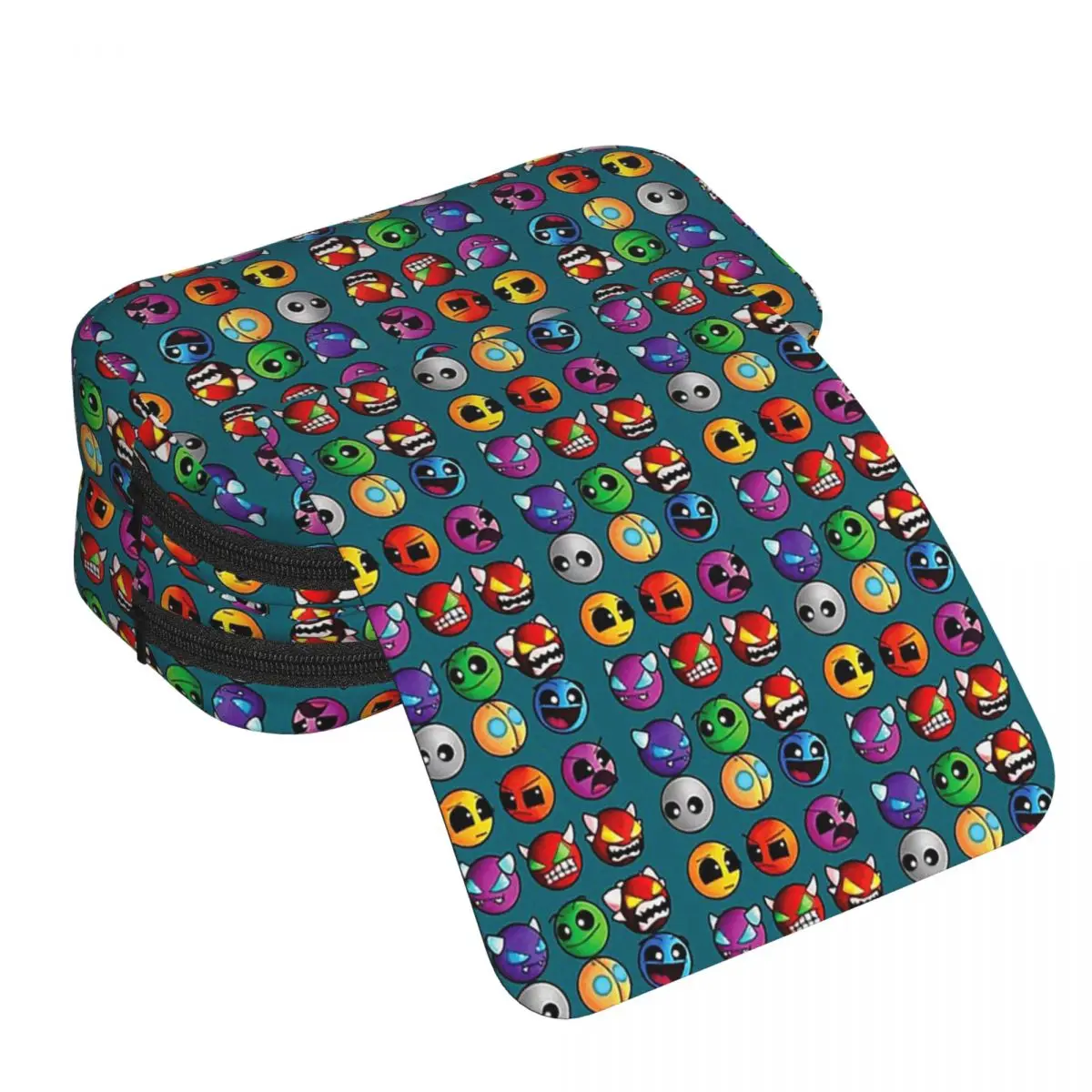 Video Game Geometry Dash Pencil Case for Boys Girls School Pen Box Pencil Bag Stationery Supplies Pen Holder Bag