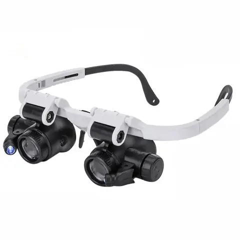 8X 15X 23X Adjustable Dual Polished Crystal Acrylic Lens Jewelry Watch Repair Magnifier Glass Head Eye Loupe Measurement Tools