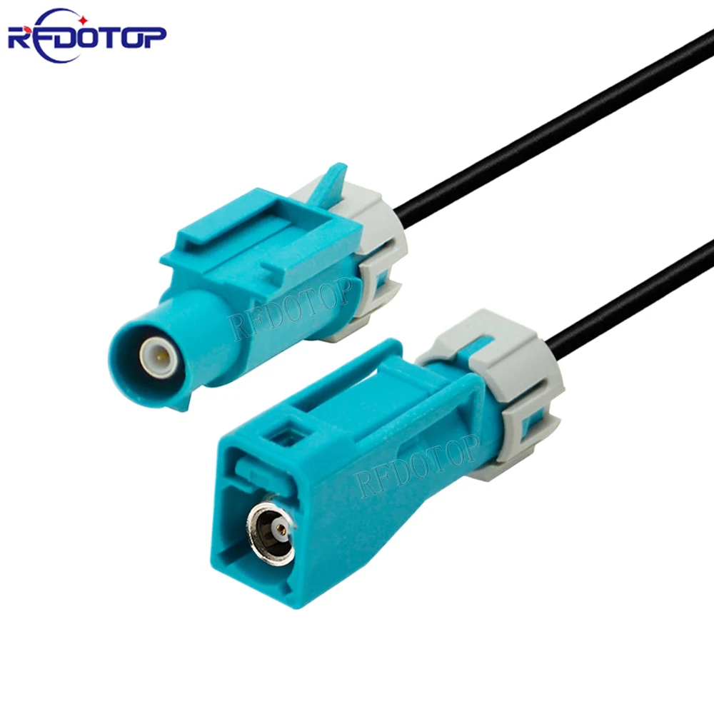 RG-174 Waterproof Fakra Z Male Plug to Z Female Connector RG174 RF Coaxial Extension Cable 50 Ohm Coax Pigtail Jumper 15CM-10M