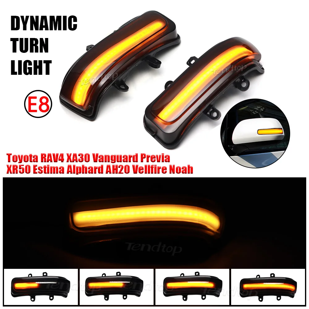 Dynamic Side Mirror Indicator Turn Signal Light For Toyota RAV4 XA30 Vanguard Previa Estima Alphard Vellfire Noah Voxy 4Runner
