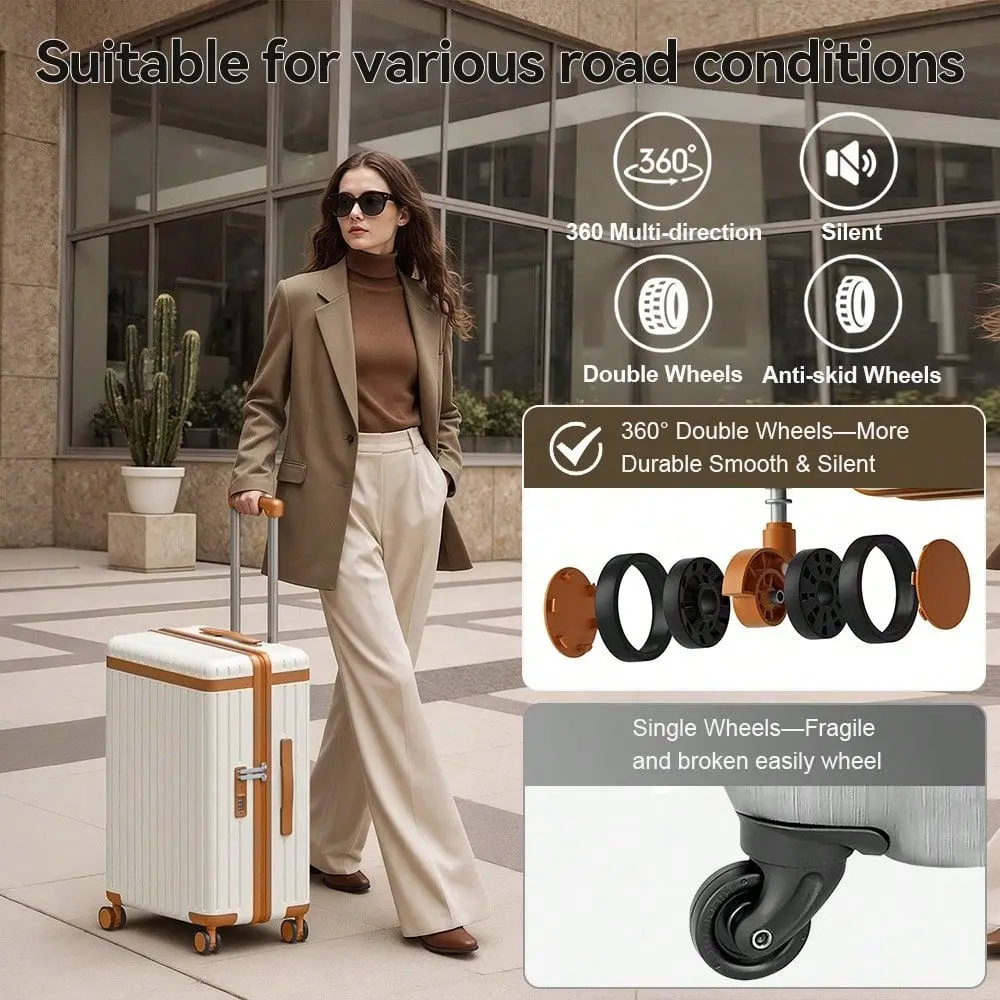 3 5 Pieces Lightweight Hardside Travel Suitcase,20 Inch Carry On Luggage Set With Backpack Toiletry Bag,Smooth 360 Spinner Whee
